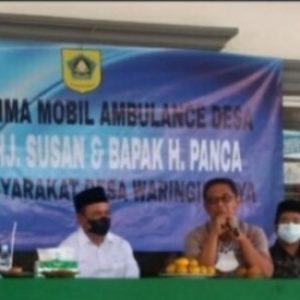 Desa Waringn Jaya Dapat Sumbangan Ambulance